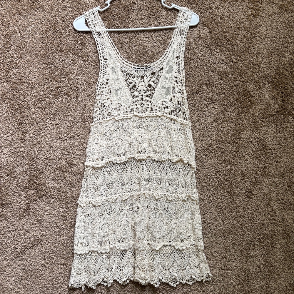 Dulcie cream lace knit dress
